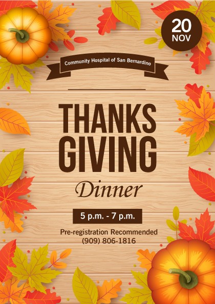 Thanksgiving dinner flyer