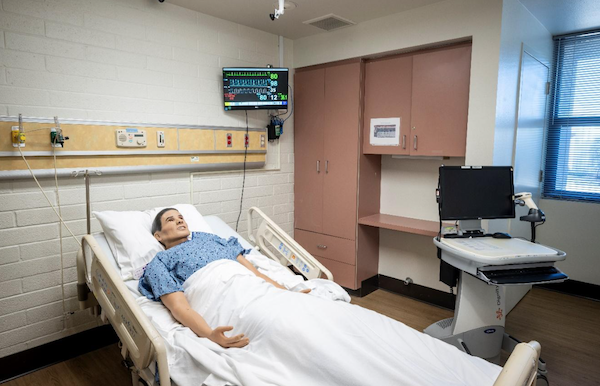 Dignity Health Arizona GME Simulation Lab patient room