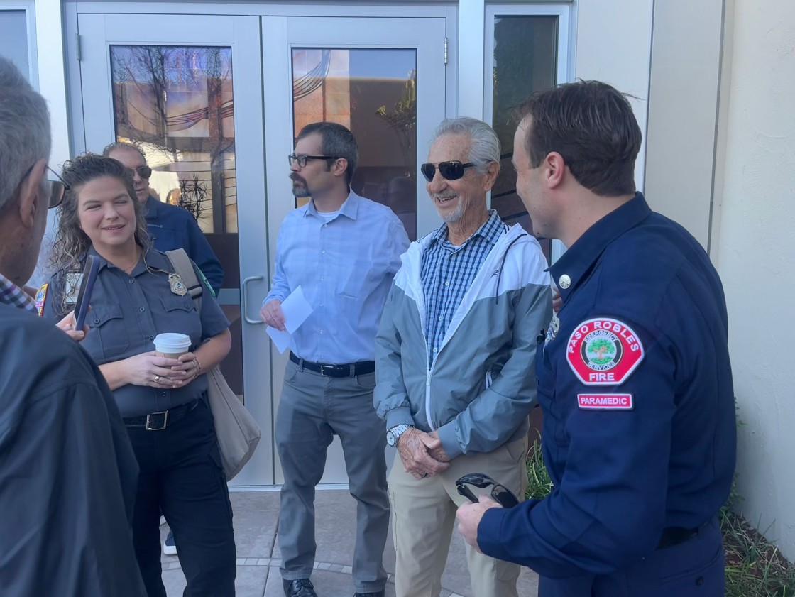 Bob Moloznik reunites with the team of first responders and hospital personnel at French Hospital who worked to save his life after he went into cardiac arrest while in a yoga class earlier this year. 