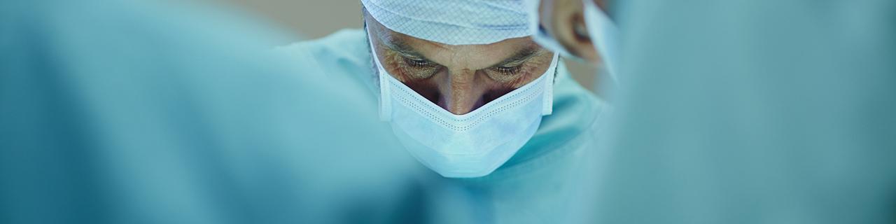 A surgeon operates