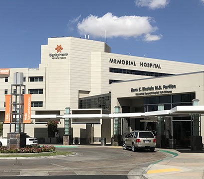 Exterior photo of Memorial Hospital in Bakersfield, CA