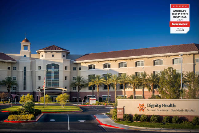 San Martin Hospital has been recognized as the #1 Best-in-State Hospitals 2026 in Nevada by Newsweek and Statista for the second straight year