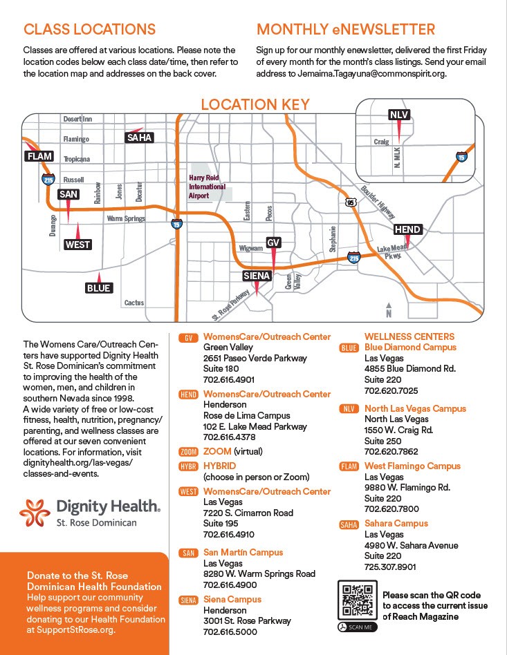 Dignity health st. rose dominican class and event locations in las vegas and henderson nv