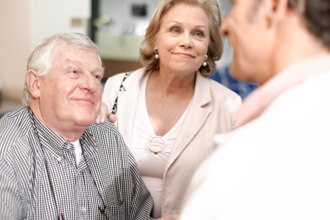 older couple at appointment