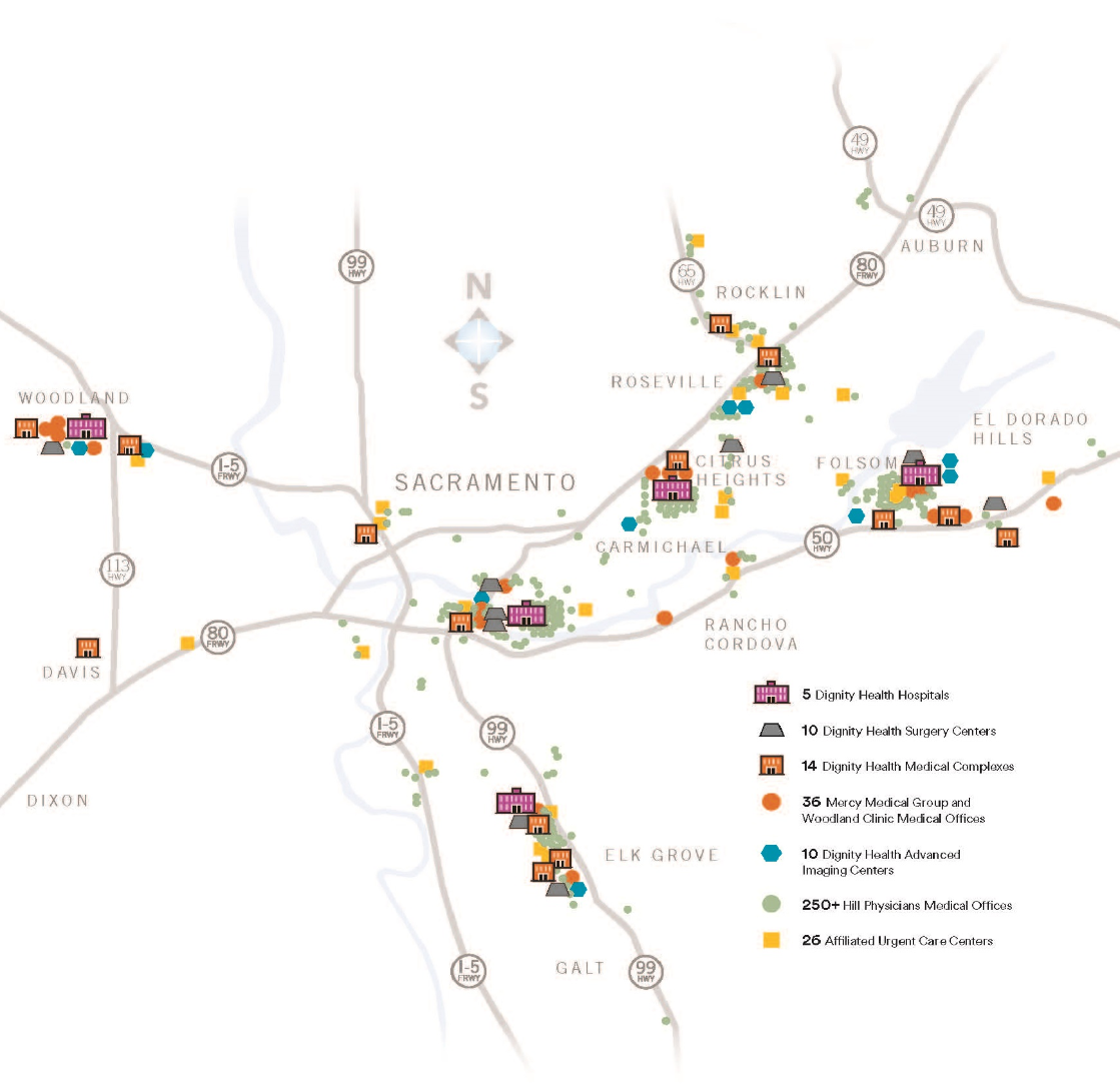DIgnity Health network map